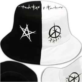 bucket-czapka-kapelusz-hat-rybacki-dwustronna-letni-lato-plazowy-czarny