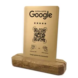 stojak-prezenter-z-qr-i-nfc-do-opinii-w-google-podklad-debowy-zloty