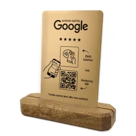 stojak-prezenter-z-qr-i-nfc-do-opinii-w-google-podklad-debowy-zloty