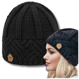 czapka-damska-pleciona-zimowa-beanie-jesienna-ocieplana-czarna-gruba-ciepla