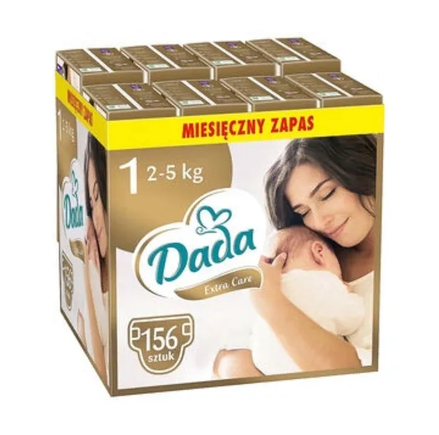 PIELUSZKI DADA 1 EXTRA CARE 2-5 kg 156 szt. ZAPAS