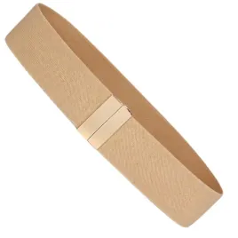 elastyczny-bezowy-modny-pasek-damski-do-sukienki-zlota-klamra-elegancki