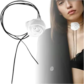 elegancki-dlugi-naszyjnik-rzemyk-bialy-kwiatek-damski-choker-wiazany-kwiat