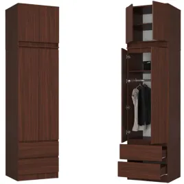 szafa-z-nadstawka-2d2s-na-ubrania-60-cm-do-pokoju-sypialni-wenge