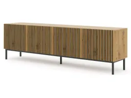 frezowana-szafka-rtv-metalowe-nogi-navia-4d-czarne-dab-artisan-czarny