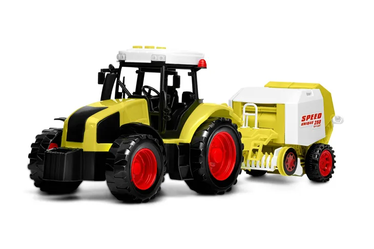 TRAKTOR Z PRZYCZEPĄ maszyna na baterie DŹWIĘKI wiele modeli w aukcji