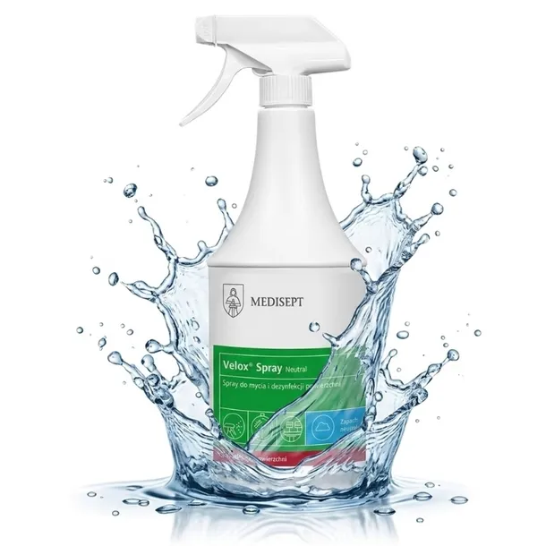 MEDISEPT VELOX SPRAY NEUTRAL UNIWERSALNY PŁYN DO DEZYNFEKCJI 1000ML