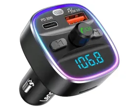 transmiter-samochodowy-fm-lencent-t25m-bluetooth-porty-usb-usb-c