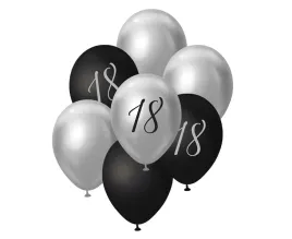 balony-urodzinowe-na-18-urodziny-bukiet-balonowy-srebrne-czarne-7-szt