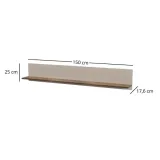 polka-scienna-wiszaca-mebelbos-evo-dluga-150-cm-grubosc-16-mm-kaszmir-dab-wysokosc-mebla-25-cm