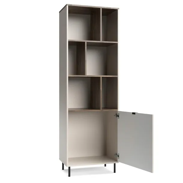regal-pokojowy-wysoki-mebelbos-evo-195-cm-z-drzwiami-3-polki-kaszmir-dab-liczba-szuflad-0
