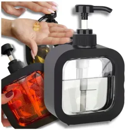 dozownik-pojemnik-czarny-na-mydlo-plyny-transparentny-300ml-do-lazienki