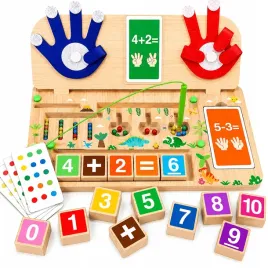 montessori-drewniana-tablica-edukacyjna-nauka-liczenia-labirynt-magnetyczny