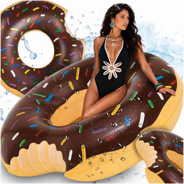 KOŁO DO PŁYWANIA DMUCHANE DUŻE MATERAC DO WODY BASENU DONUT KÓŁKO 120CM XXL