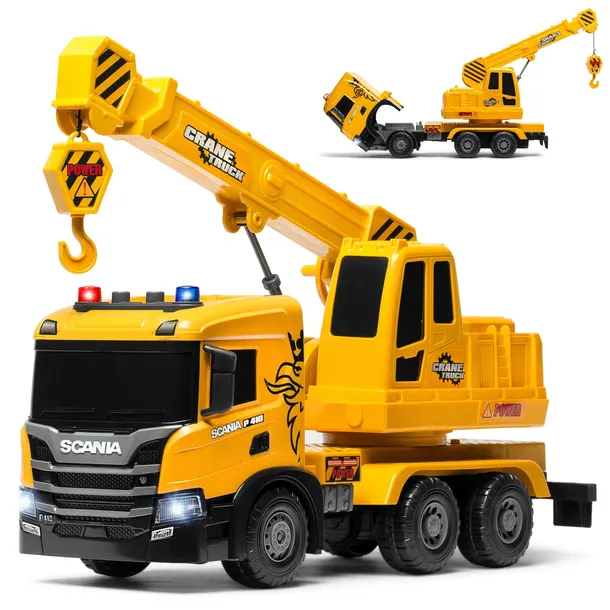 WIELKA SCANIA P 410 ciężarówka XXL TIR DŻWIG GIGANT 53cm otwierana kabina
