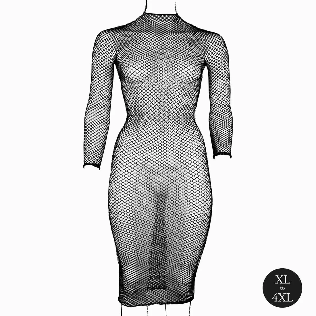 long-dress-with-fishnet-structure-and-turtle-neck