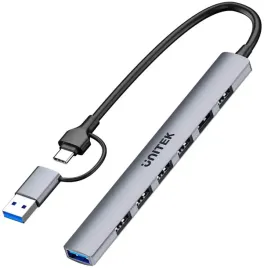 unitek-hub-usb-a-c-7w1-z-adapterem