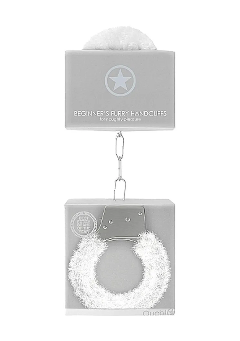 beginners-handcuffs-furry-white