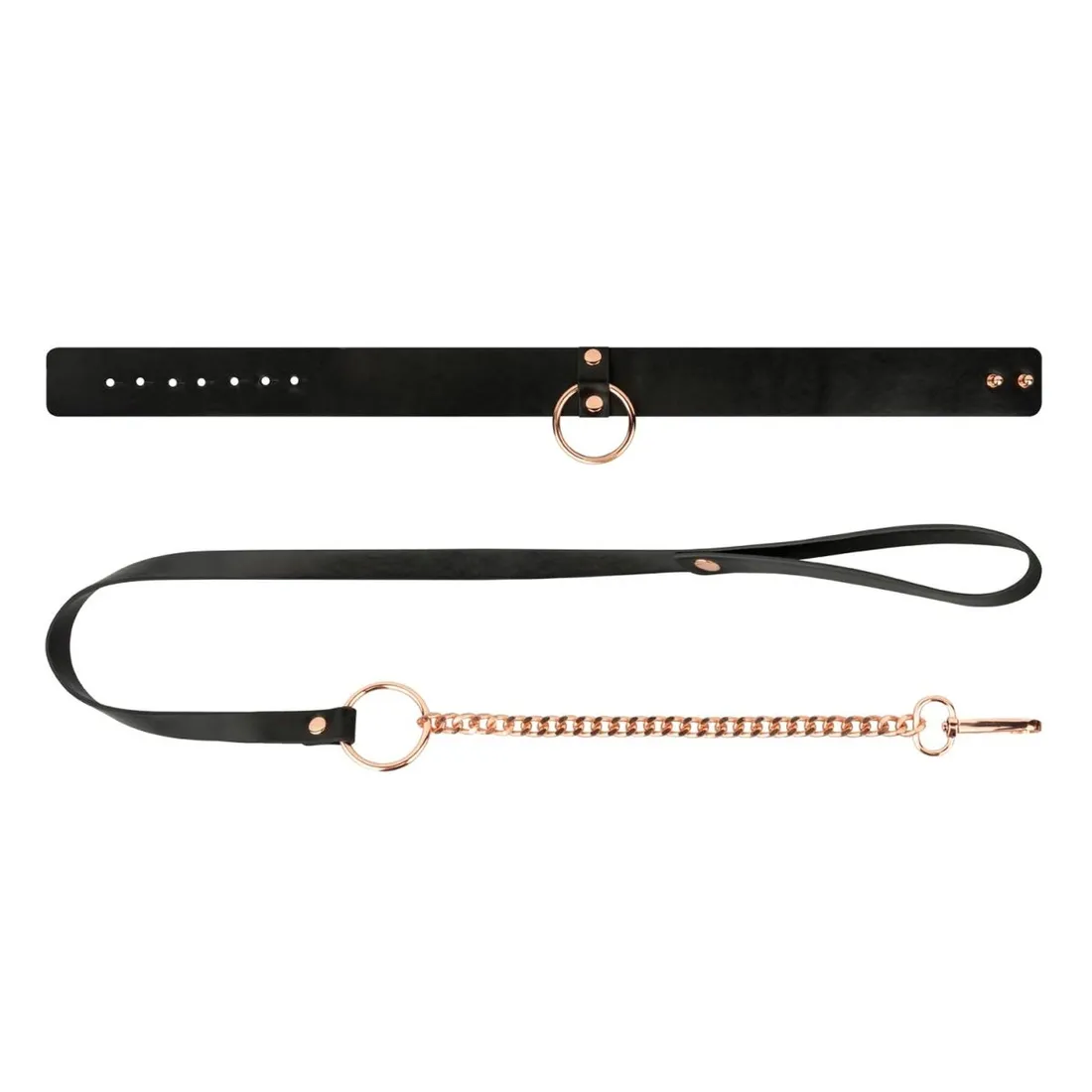 rosy-gold-collar-with-leash-black