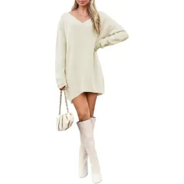 sukienka-dzianinowa-sweterkowa-oversize-miekka-ciepla-casualowa-bezowa-l