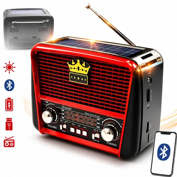 RADIO RETRO SOLARNE Z USB TWOJE STYLOWE I FUNKCJONALNE CENTRUM MUZYCZNE