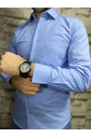 gladka-koszula-meska-casual-niebieska-z-kieszenia-slim-l-5ia