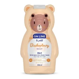 on-line-le-petit-dzieciecy-zel-do-mycia-ciala-i-wlosow-3w1-biszkopt-350-ml