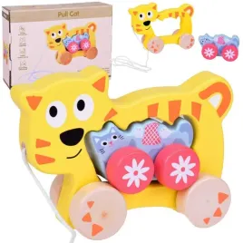 urocze-kotki-2w1-kotek-drewniany-do-ciagniecia-rodzinka-za5378