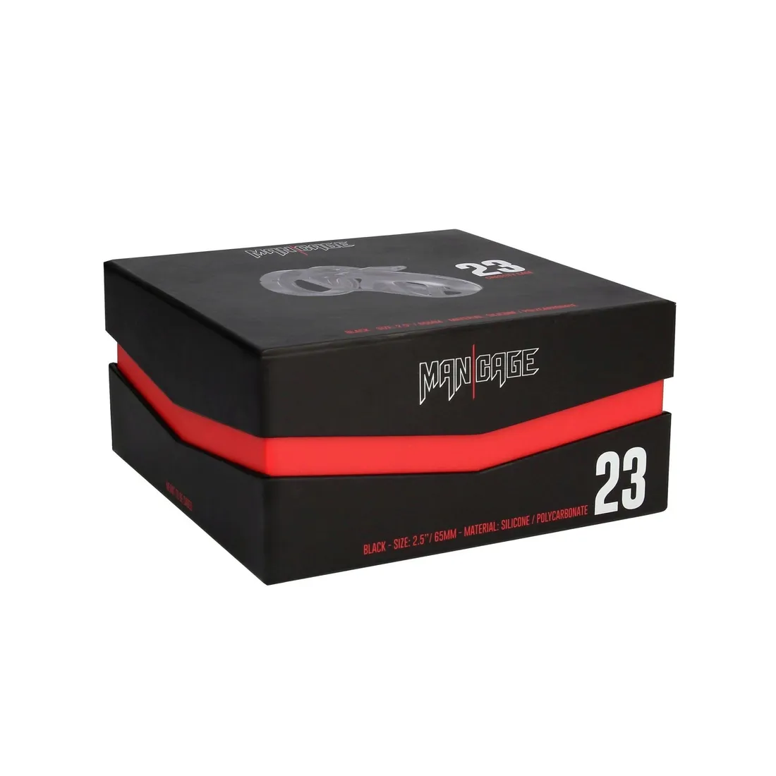 model-23-chastity-cage-2-5-65-cm-black-waga-z-opakowaniem-0-13-kg