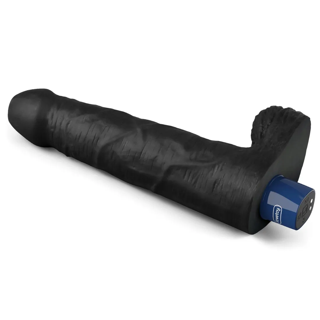 9-real-softee-rechargeable-tpe-vibrating-dildo-black