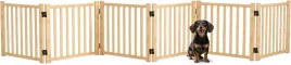 bramka-dla-psa-drewniana-skladane-ogrodzenie-jasne-drewno-58x351cm