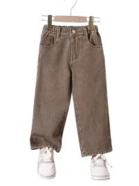 shein-brazowe-jeansowe-spodnie-proste-z-kieszeniami-104-110-1kg