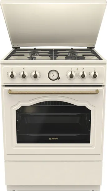 Kuchnia Gorenje GKS6C71CLI gazowo elektryczna 60cm 71L AirFry kremowa Retro