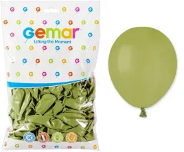 balony-pastelowe-oliwkowe-13cm-5-100szt-gemar-lateksowe-gumowe-098