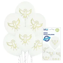 balony-na-pierwsza-komunie-swieta-biale-golabek-30cm-12-6szt-belbal