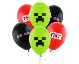 balony-lateksowe-pixele-mine-craft-gemar-30cm-12-6szt