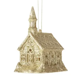 zawieszka-choinkowa-kosciolek-10cm-zlota-brokat-komplet-6-szt