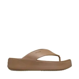 klapki-damskie-crocs-getaway-platform-flip-brazowe