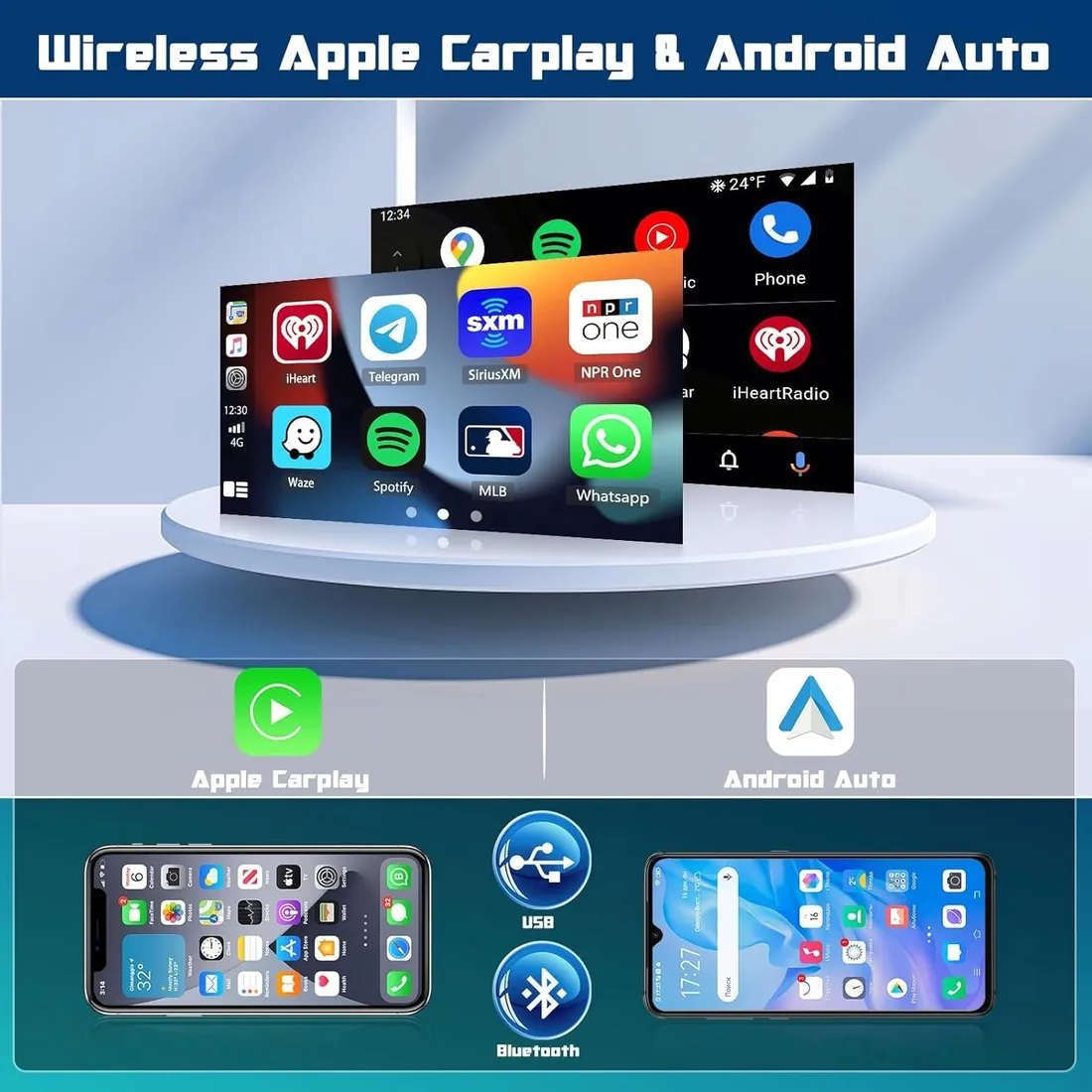 radio-samochodowe-android-13-golf-5-6-passat-carplay-androidauto-wireless