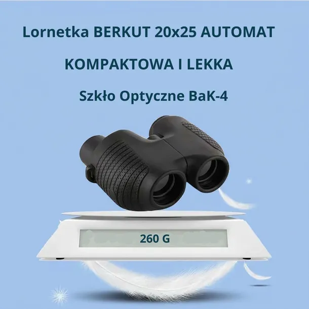 LORNETKA BERKUT 20X25 AUTOMAT Bak-4 260g TURYSTYCZNA + POKROWIEC 70002222