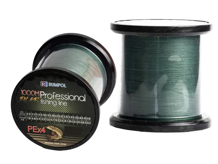 PLECIONKA 1000M 0.35MM 35.3KG SZCZUPAK ZIELONA JAPAN MATERIAL RUMPOL 520166