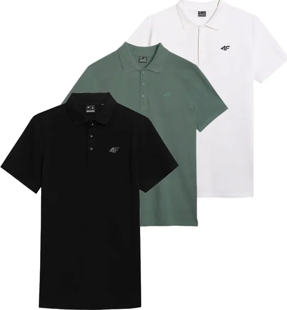 Komplet koszulek polo 4F polówka męska 3-pak PTSM366/555 10S+41S+20S L