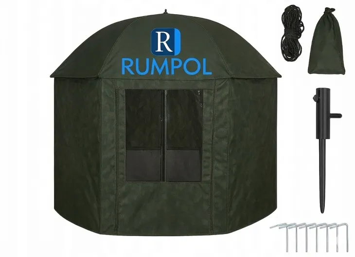 NAMIOT Wędkarski PARASOL Pełny z Osłoną Na Ryby WODOODPORNY 2,4m 280027