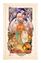 plakat-art-nouveau-ashley-johnson-z-okazji-10-lecia-critical-role-46-x-28