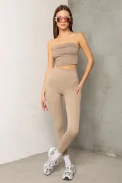 legginsy-damskie-bezowe-dlugie-gladkie-wysoki-stan-s-5ha