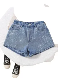 shein-jeansowe-krotkie-spodenki-dzieciece-z-cyrkoniami-128-134-1ma