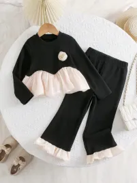 shein-czarny-zestaw-dzieciecy-z-falbana-i-dlugim-rekawem-116-122-1ma