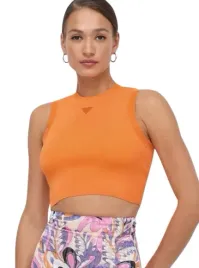 guess-pomaranczowy-top-damski-krotki-z-cyrkoniami-dopasowany-kroj-s-i4o