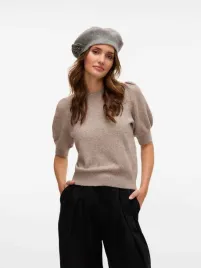 vero-moda-sweter-z-pufiastymi-krotkimi-rekawami-brazowy-m-7fa