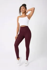 gladkie-legginsy-damskie-wysoki-stan-bordowe-calm-s-5ia